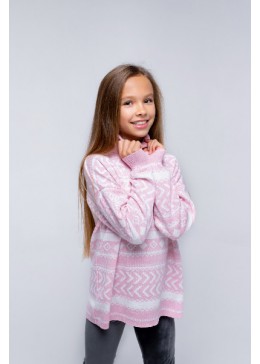 TopHat рожевий новорічний светр для дівчинки 21080